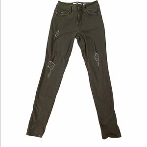 Size 5 green ripped jeans